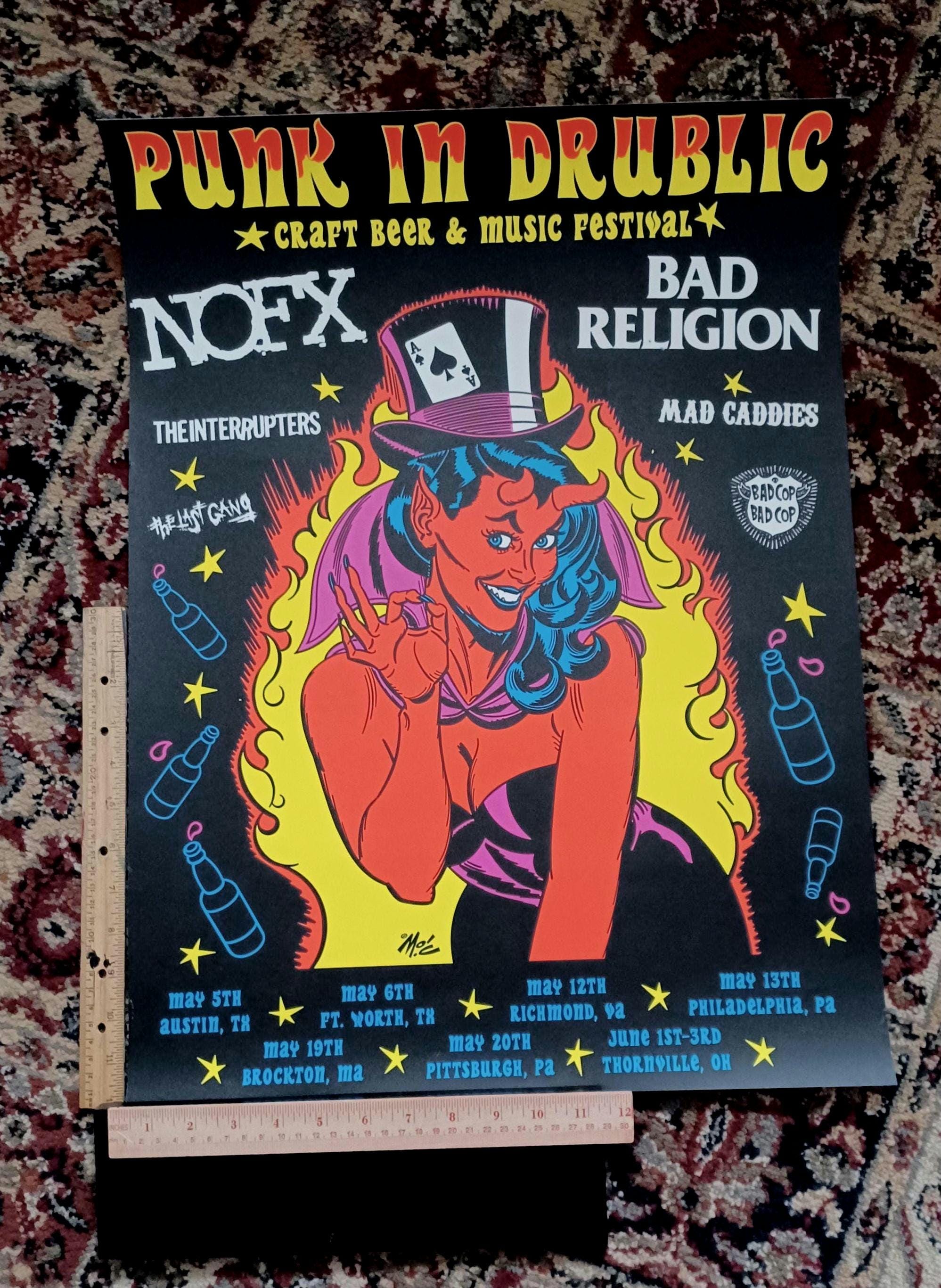 Punk in Drublic 2018 Rare Limited Edition Concert Poster - NOFX