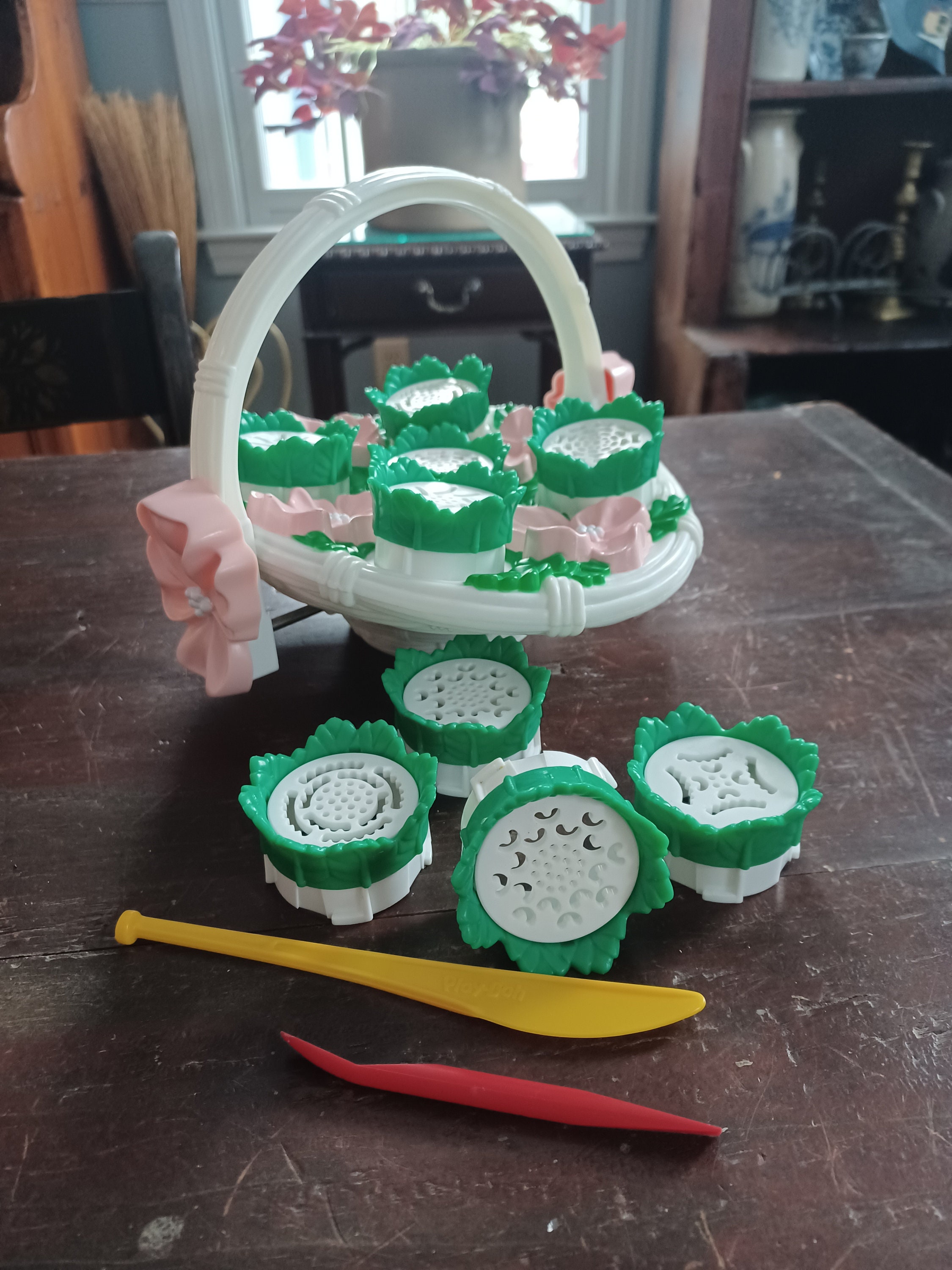 Vintage 80s Tyco Flower Makin Basket Working Colorful Plastic Playdough Waterproof Clay Making Creativity Toy Etsy