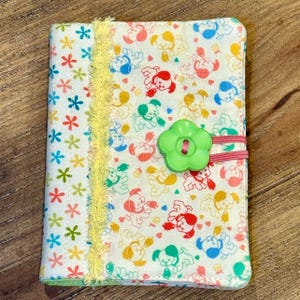Quilted Mini Notebook and Cover / Mini Notebook Cover / Quilted Notebook / Small Purse Notebook / Dog Lover Theme / Dog Notebook / Handmade