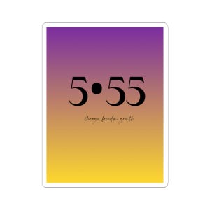 Angel Number 5 Spiritual Stickers, Happy Vibes Decal, Self Love Laptop Decor, Manifestation Tool, Positive Energy Label, Numerology Gift