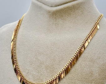 Collar de cadena de eslabones de oro amarillo macizo de 18 quilates, 3 mm de grosor