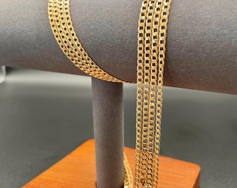 18 kt massief gouden kinketting: 3,5 mm massieve Cubaanse schakel