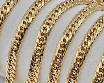 18 kt massief gouden kinketting: 5,5 mm dik, uniseks ontwerp