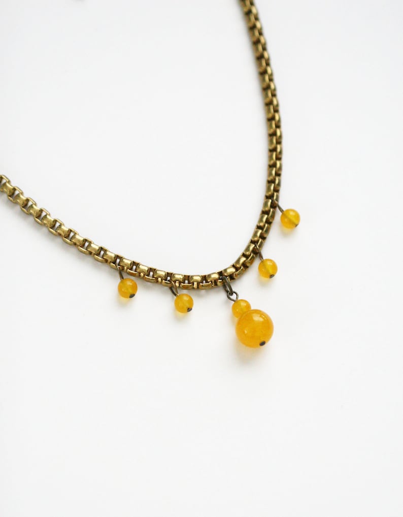 Indhi Yellow Chalcedony Crystal Necklace