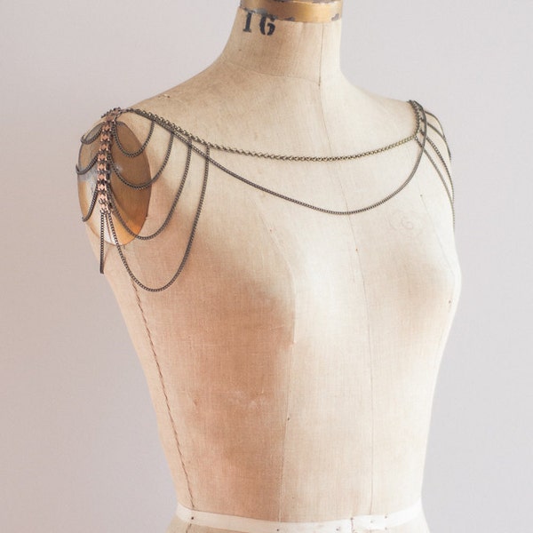Menat Broad Collar Body Chain Shoulder Jewelry