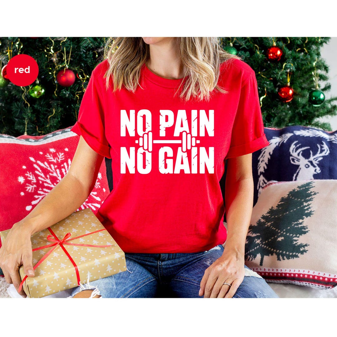 Funny Workout Shirt: No Pain No Gain, Shut up and Train - Etsy