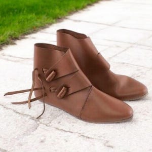 Chaussure viking Jorvik, chaussures de virage viking, bottes viking pour reconstitution médiévale