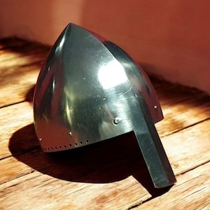 Nasal Helmet, medieval conical helmet for reenactment