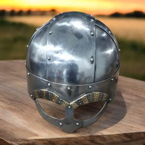 Medieval viking helmet, Tjele helmet for viking reenactment