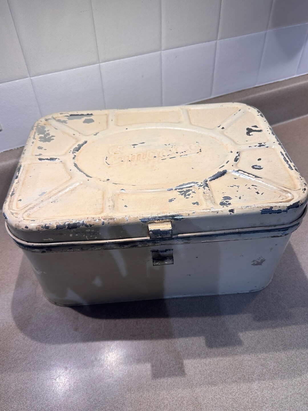 Vintage Empeco Metal Bread Box Etsy