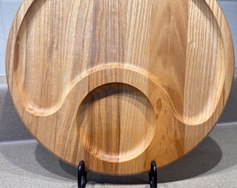 Wooden Snack Tray or Chip and Dip Server