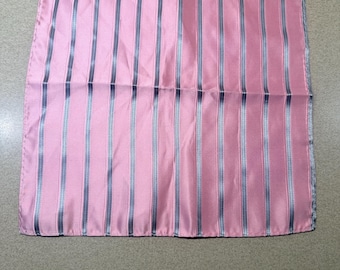 Pink and Gray Silk Pocket Square