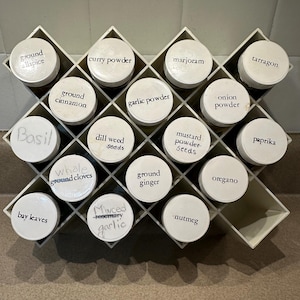 Vintage white Copco honeycomb spice rack
