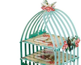 Birdcage Cupcake Tea Sandwich Pastry 3-Tiered Stand