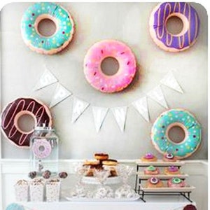 Inflatable Donut Decoration 15 inches SET of 3