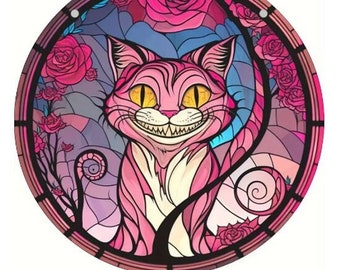 Cheshire Cat Alice in Wonderland Acrylic Sun Catcher