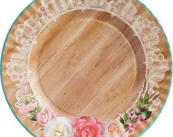 rustic paper plates etsy flower paper plates and napkins