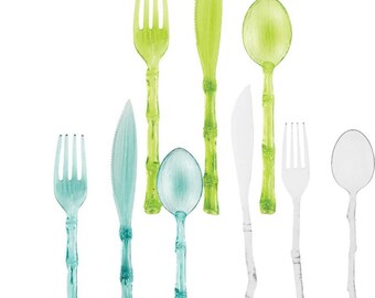 Aqua Utensils Etsy