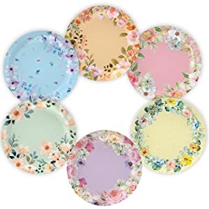 Floral Garden Paper Plates 48 to a package 9 inch