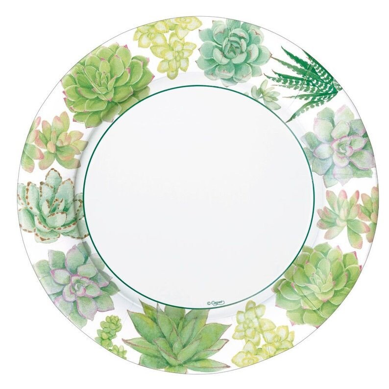 Succulent Paper Plates OR Napkins Botanical Garden Tea Party Etsy
