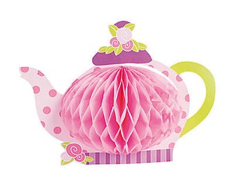 Whimsical honeycomb Tea Pot centerpiece