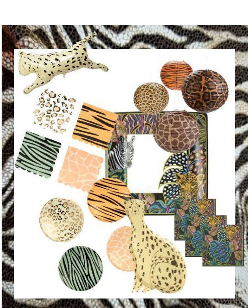 Animal Print Platesor Napkins/ Safari Zoo Party/jungle Etsy