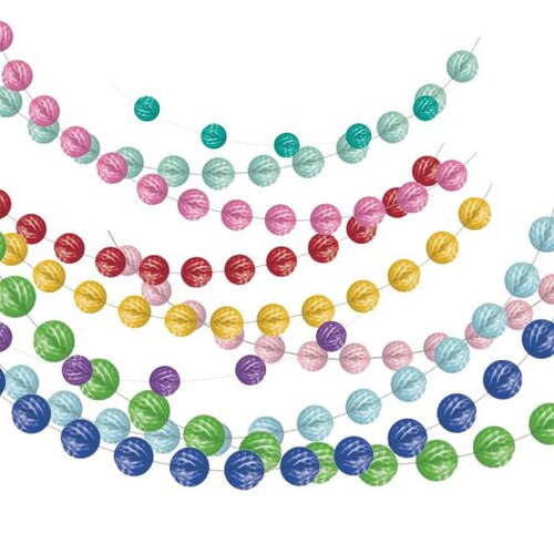 Mini Honeycomb Garlands 2" X 9'