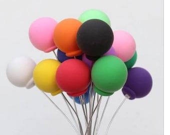 Mini Balloon Cake Topper Bouquet 8 Assorted Colors | Foam not Plastic