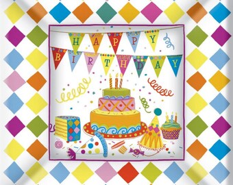 Clearance Happy Birthday 10 inch plates