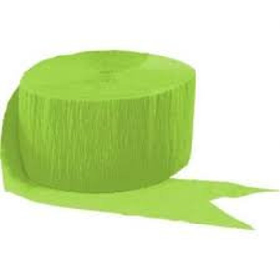 Premium Lime Green Crepe Paper Streamer - 81 ft (1 Pc) - Perfect for  Birthdays, Weddings, and Events