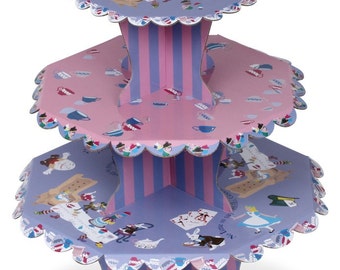 Alice in Wonderland Cupcake, Tea Sandwich Stand