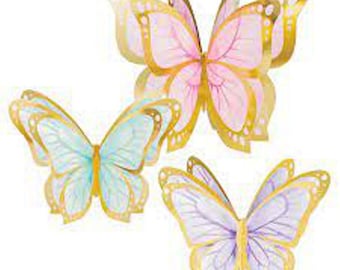 Butterfly Foil Centerpiece set of 3 l