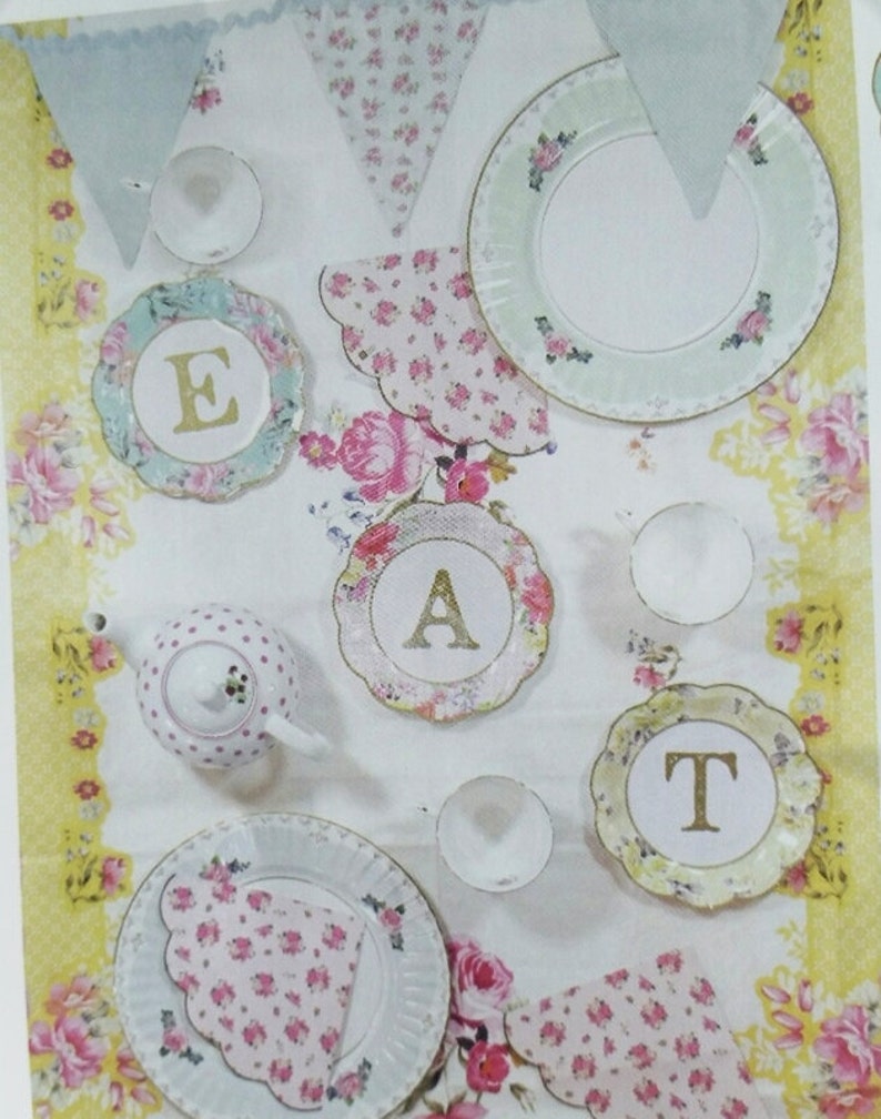 Shabby Chic eat Paper Plates. 12 Plates in 3 Etsy