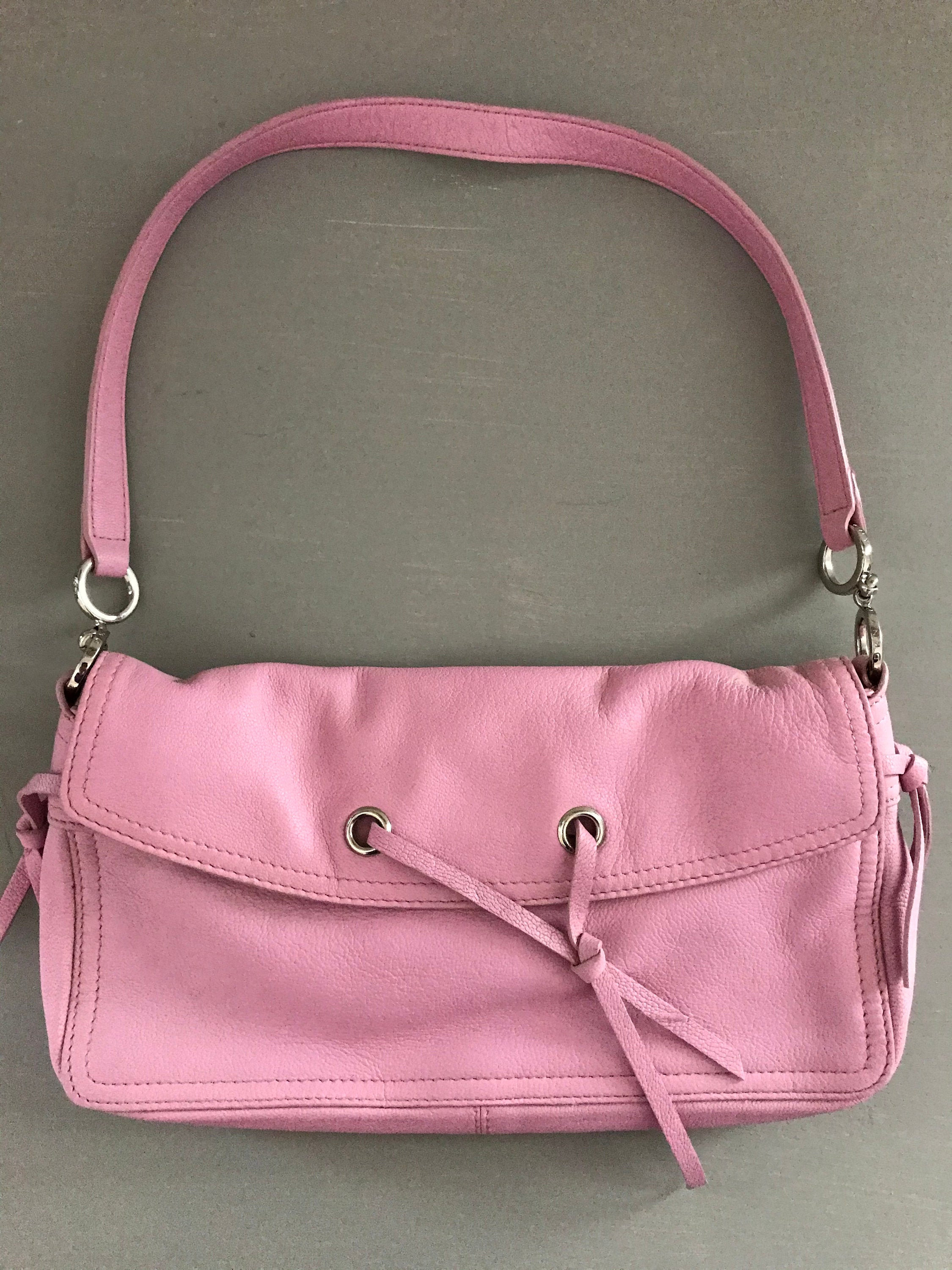 Vintage Pink DKNY Leather Purse Etsy