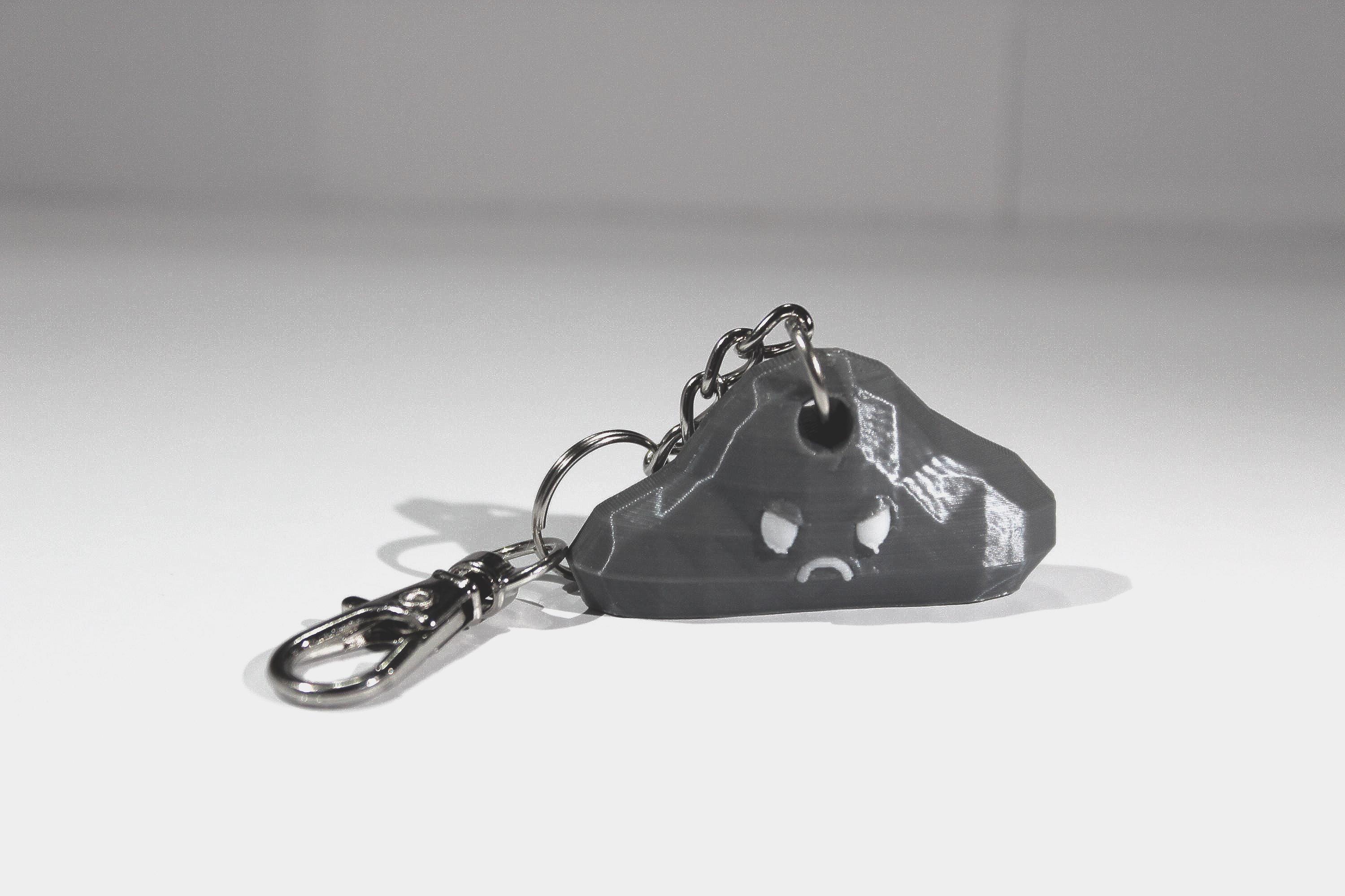 Angry Cloud Keychain - Shiny Grey - Etsy