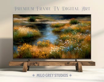 Summer Wildflower Meadow Frame TV Art with Stream (Digital Download) 78