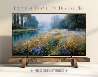 Summer Meadow Samsung Frame TV Art: Misty Landscape (Digital Download) 74