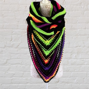 Wild oleander hooded Scarf, hooded scarf, triangle, bandanna, wicked neon, infinity, Halloween, Wicked, Fall fashion, scoodie, cowl, hooded