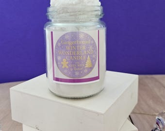 Candela di soia al pan di zenzero – Cera montata Winter Wonderland – Candela regalo per pasticceria natalizia