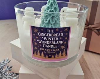 Gingerbread Man Candle – Christmas Tree Soy Candle-  Christmas Wax Melts