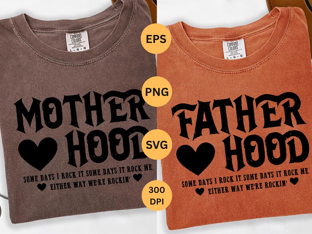 Mother Hood Father Hood PNG Bundle | Matching Couple Sublimation Design ...
