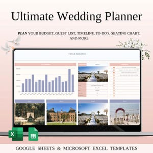 Wedding Planner Spreadsheet Wedding Budget Tracker Wedding Checklist Guest List Seating Plan Wedding Itinerary Gift Vendor Google Sheets