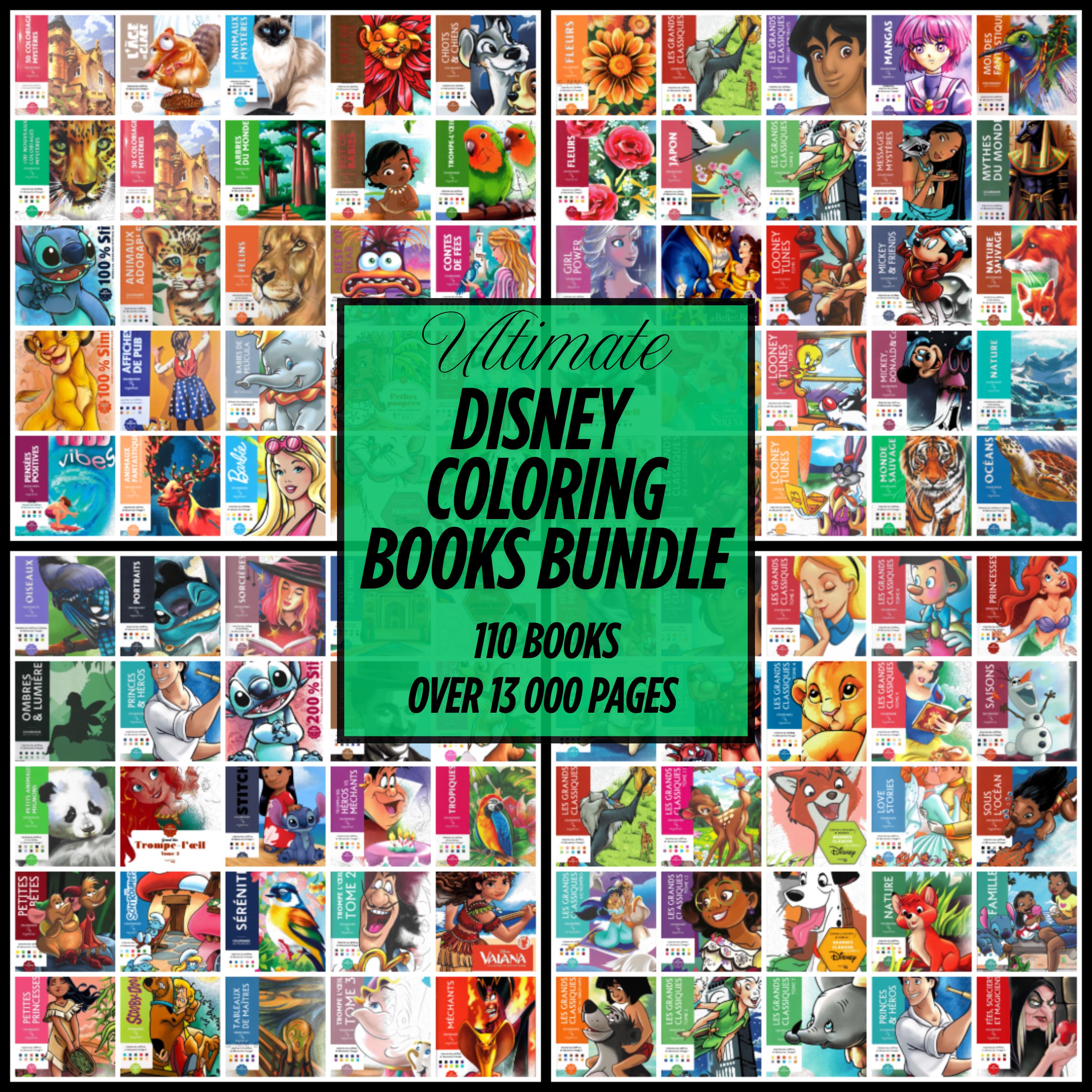 Mega Pack Definitivo de Libros para Colorear de Disney en PDF – 110 libros, más de 13.000 páginas imprimibles para niños y adultos, descarga instantánea