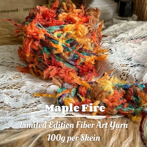 Blooming Threads Series - Limited Edition Fibre Art Yarn – Textured Yarn Ball | Luxe Decorative Fibre for Crochet, Weaving, Knitting, Craft