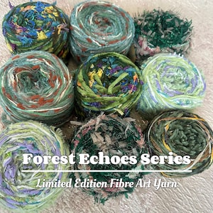 Forest Echoes Series Limited Edition Fibre Art Yarn –100g Textured Yarn Ball | Luxe Decorative Fibres for Crochet, Weaving, Knitting, Crafts