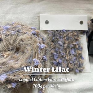 Forest Sepia Winter Series Handspun Art Yarn – Multi color Limited Edition | Textured Fibre for Knitting, Weaving, Embellishment Textile Art