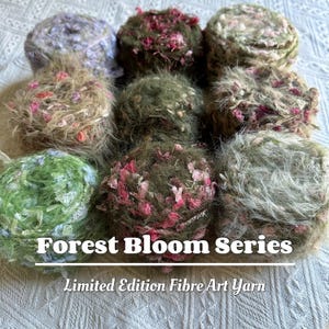 Forest Bloom Series - Limited Edition Fibre Art Yarn –100g Textured Yarn Ball | Luxe Decorative Fibre for Crochet, Weaving, Knitting, Craft