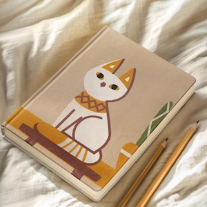 Carnet cartonné chat mat, carnet de notes chat rigolo mignon, journal intime chaton kawaii, cadeau pour amoureux des chats, livre de planification animaux
