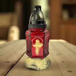 Memorial Candle, Memorial Lantern, Prayer Candle, Grave Lantern, Cemetery Candle, Grave Decoration, Cemetery Decor, Lantern for Grave