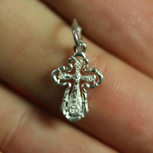 Orthodox Cross Pendant | Sterling Silver Crucifix Necklace | Christian Jewelry Gift for Baptism, Men & Women | Greek Orthodox Pendant